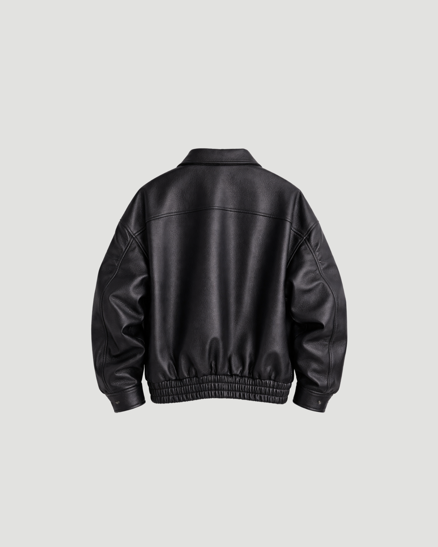 Faux Leather Bomber