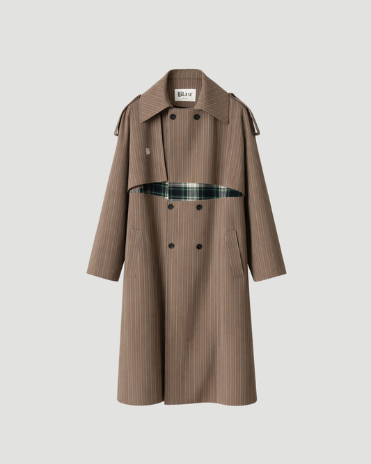 Green Check Trenchcoat