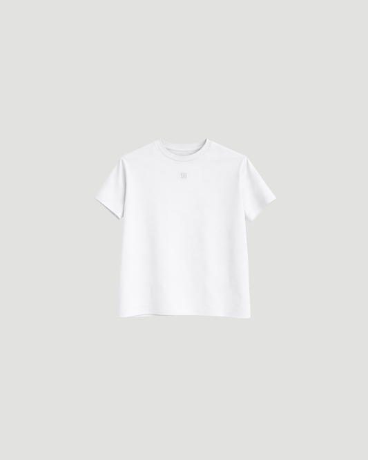 White Padded Tee