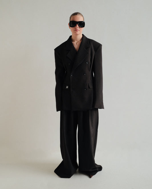 Black Pinstripe Trouser