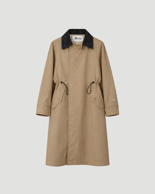 Beige Leather Trenchcoat (v)