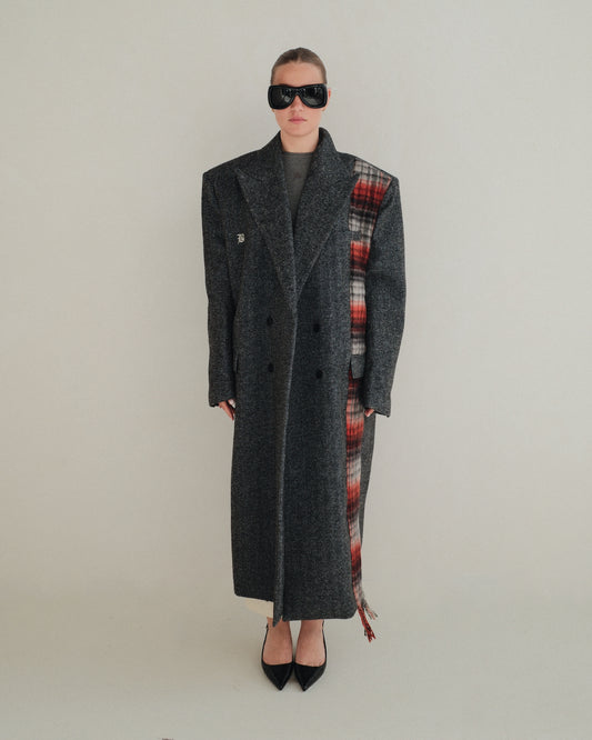 Scarf Wool Coat