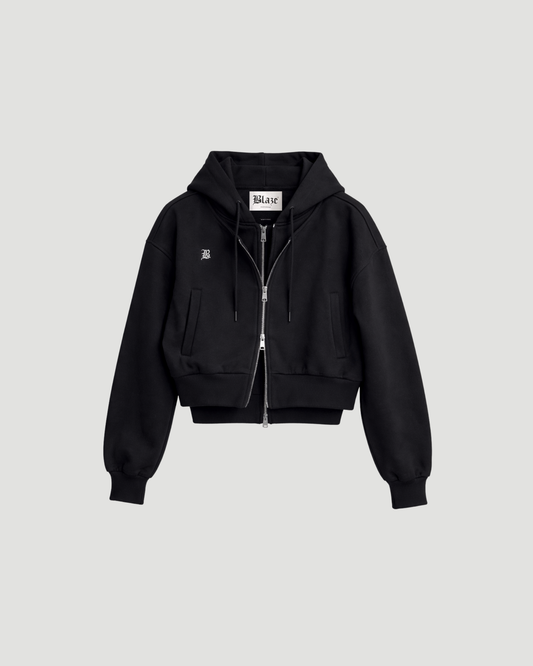 Black Double Zipper