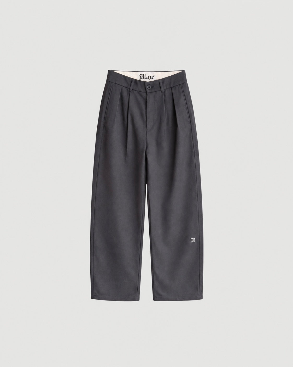 Grey Pleated Trouser