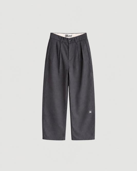 Grey Pleated Trouser