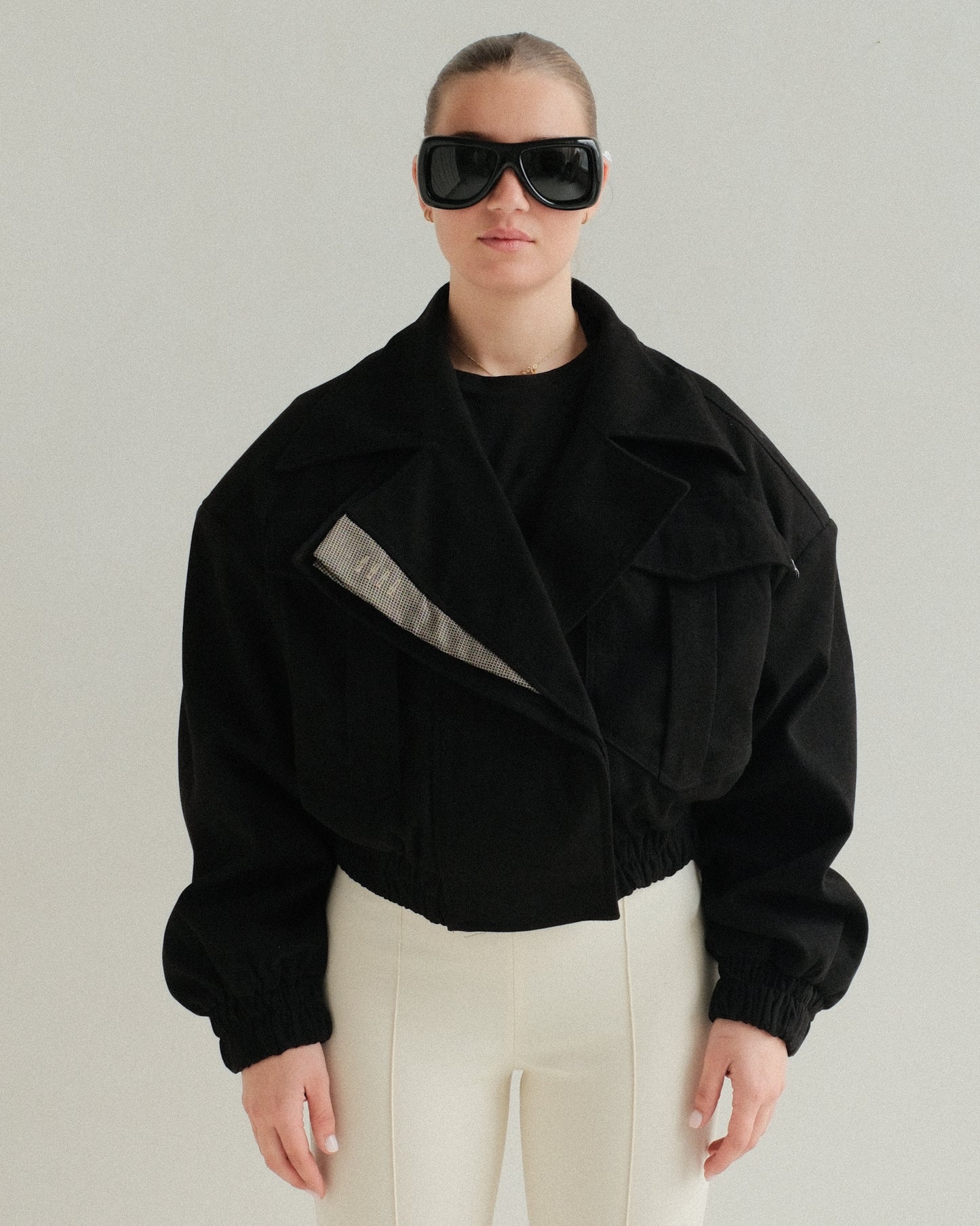 Black Cropped Jacket