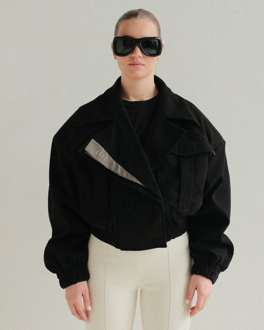 Black Cropped Jacket
