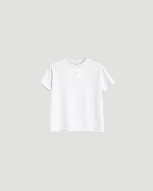 White Padded Tee