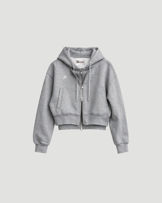 Grey Double Zipper