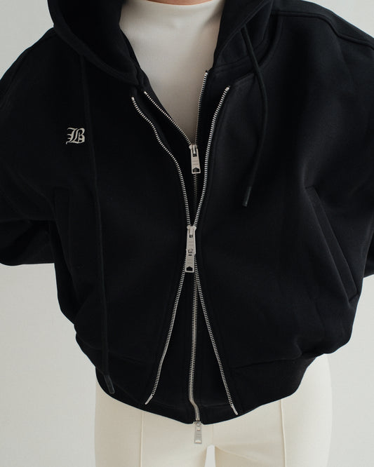 Black Double Zipper