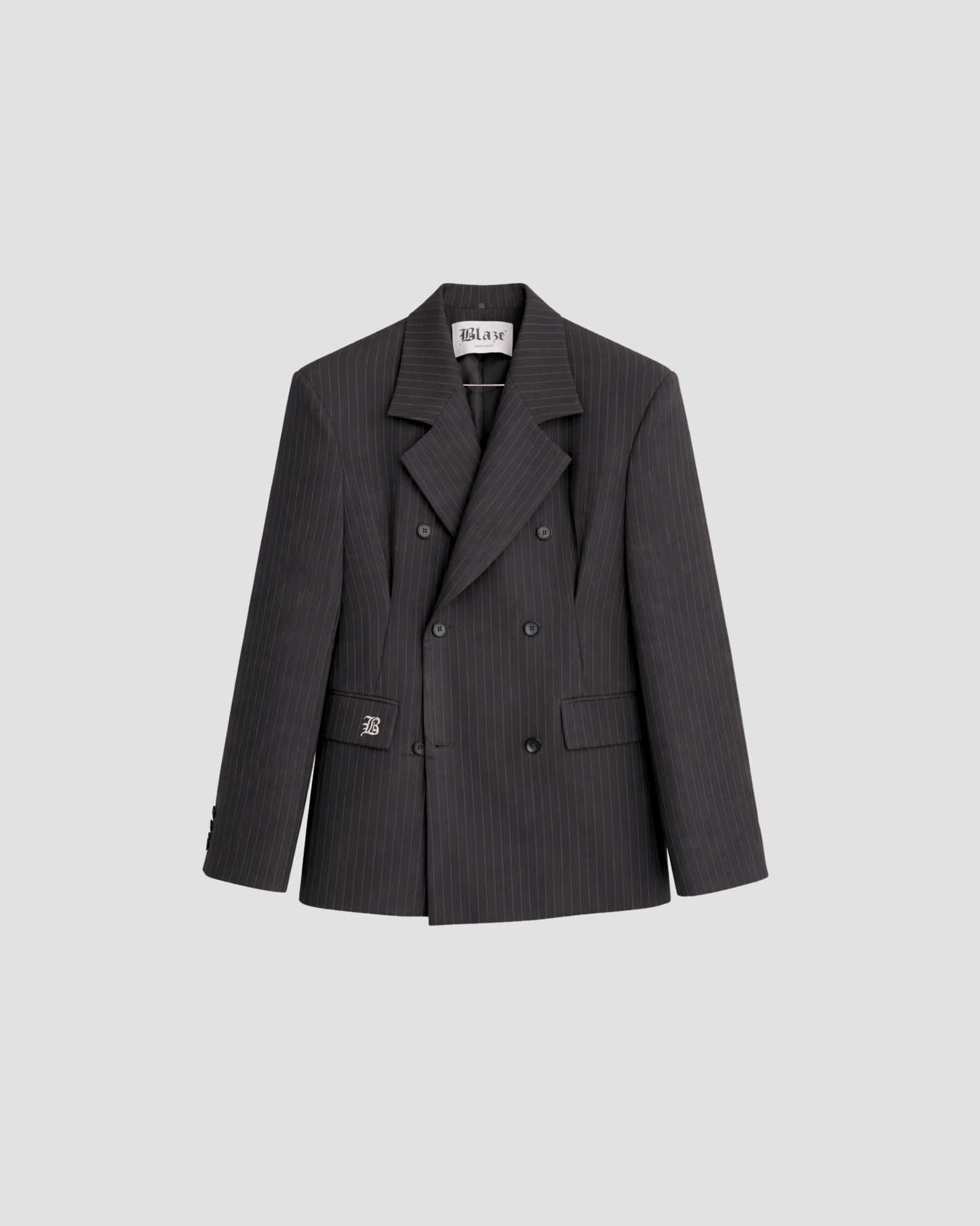 Black Pinstripe Tailored Blaze