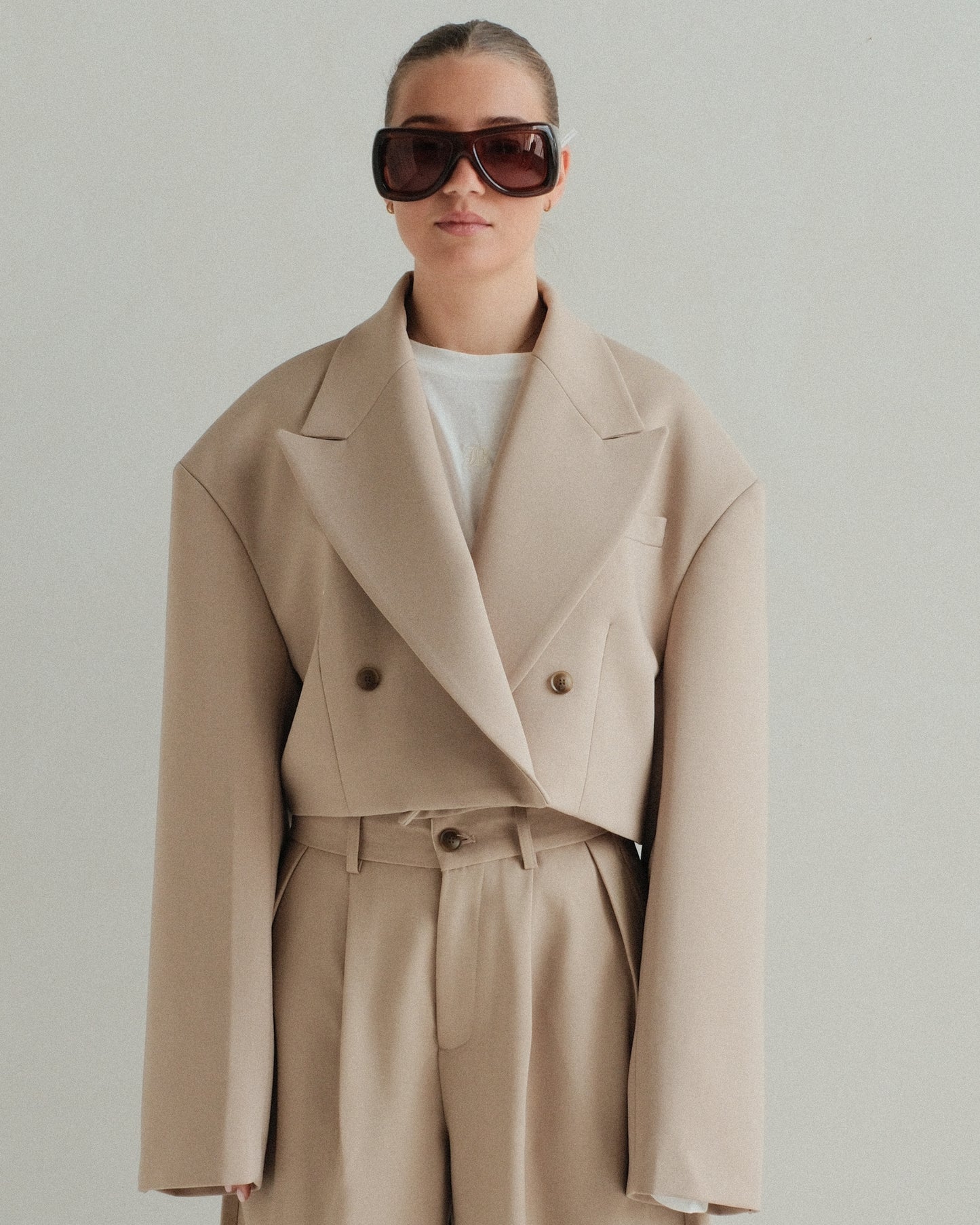 Beige Cropped Blaze