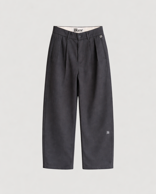 Grey Pleated Trouser