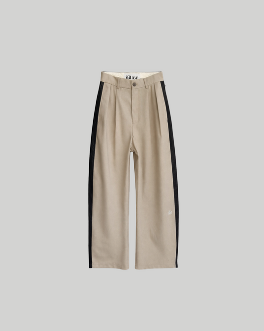 Beige Leather Trouser (v)