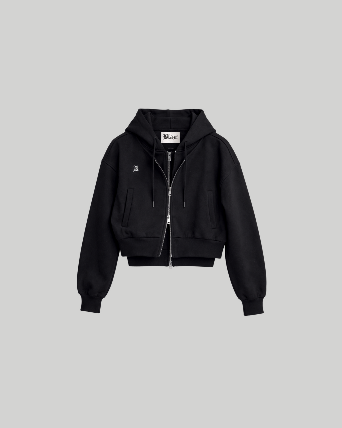 Black Double Zipper
