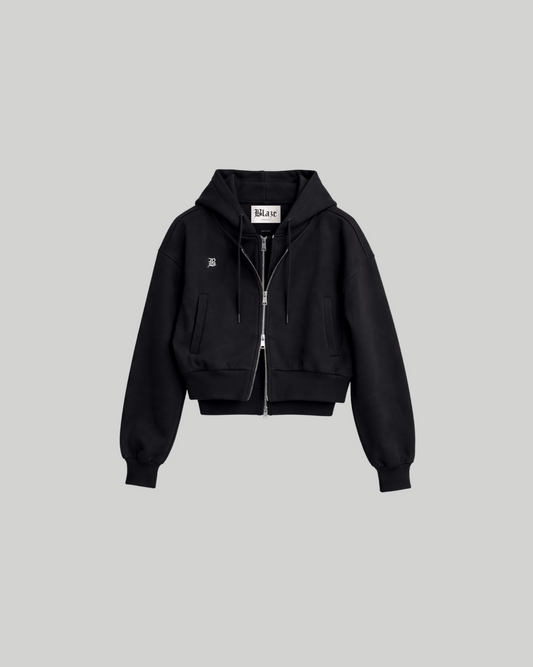 Black Double Zipper