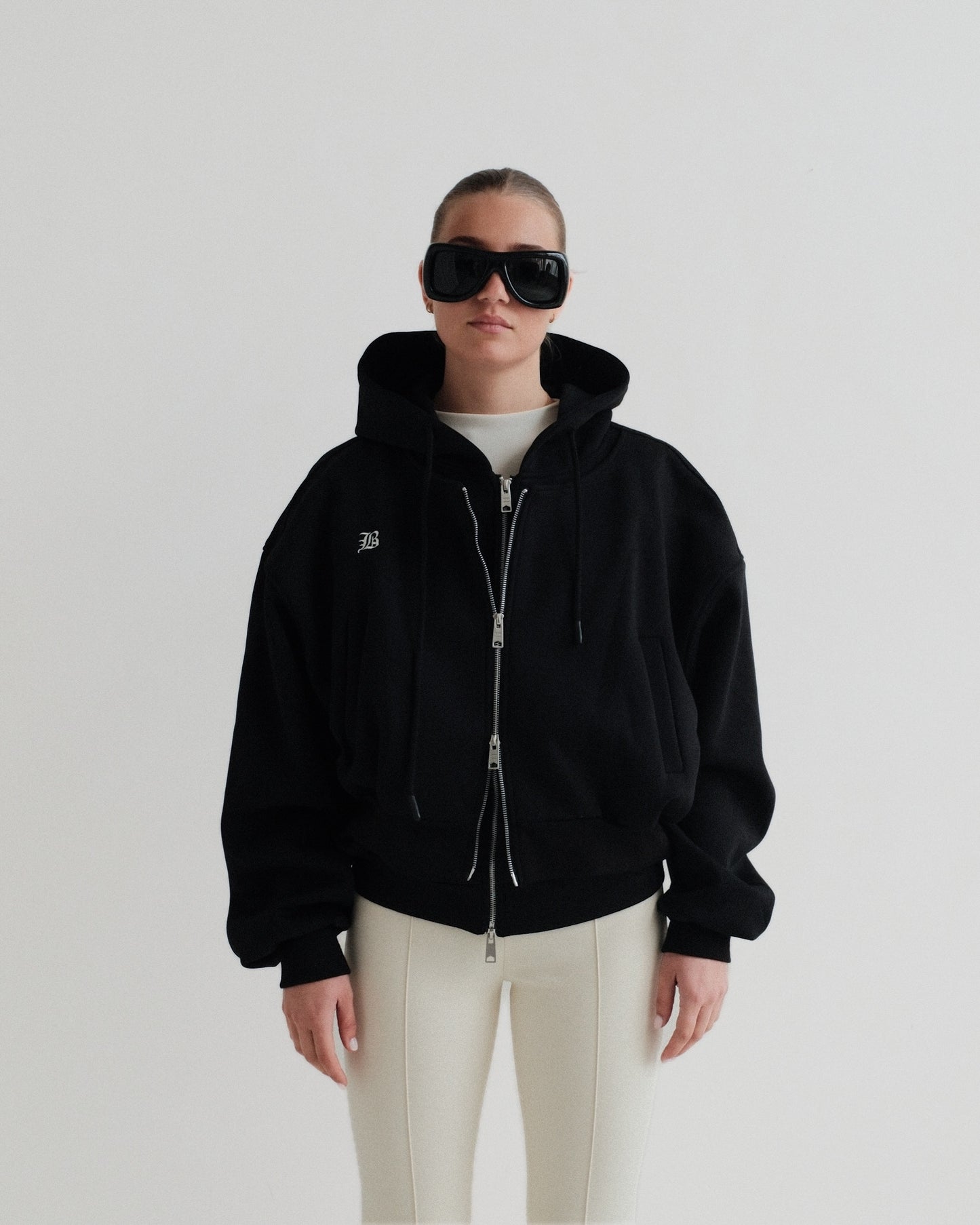 Black Double Zipper