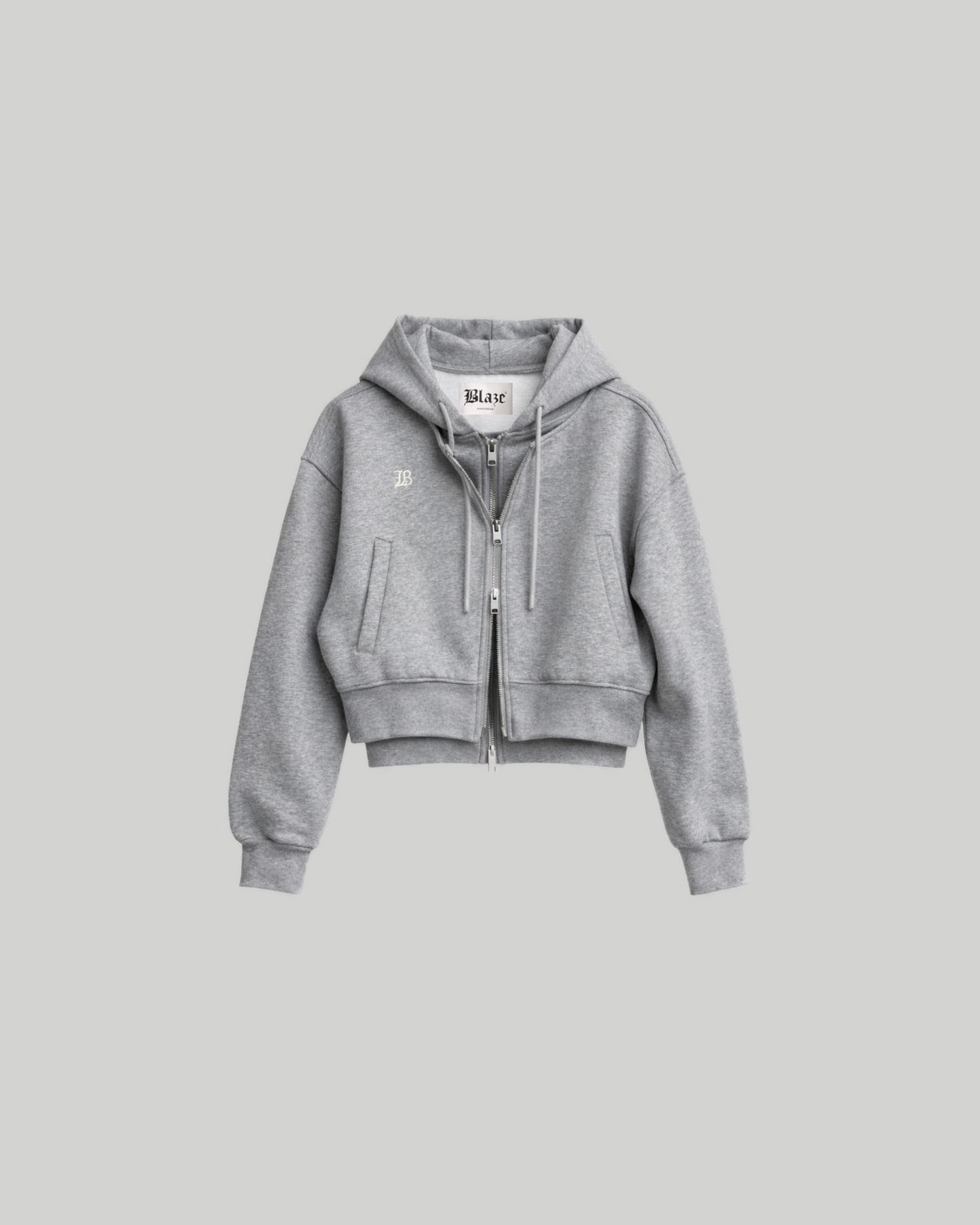 Grey Double Zipper