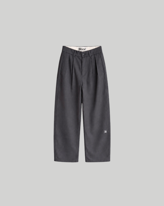 Grey Pleated Trouser