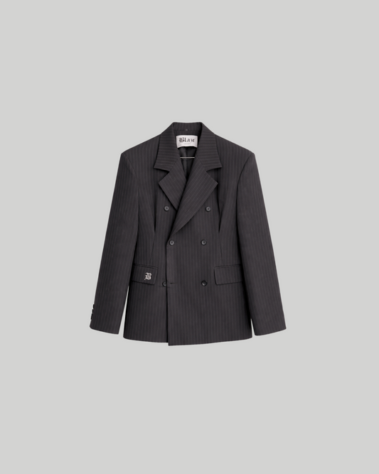 Black Pinstripe Tailored Blaze