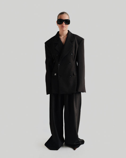 Black Pinstripe Trouser