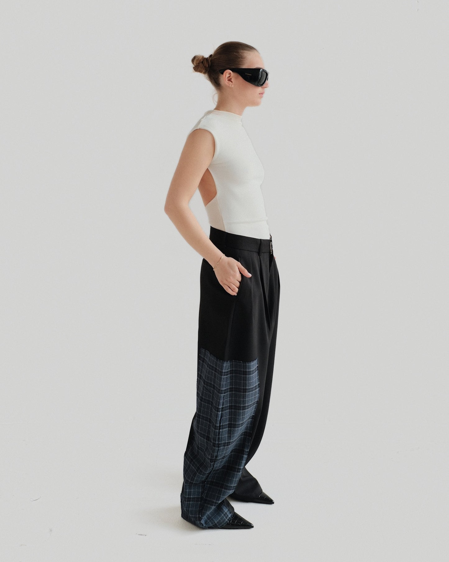 Blue Check Trouser