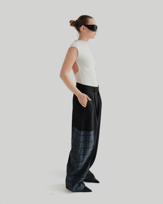 Blue Check Trouser