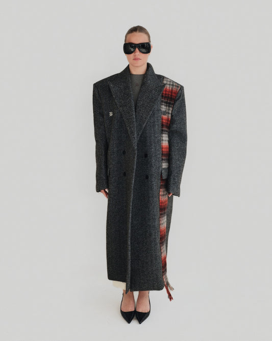 Scarf Wool Coat