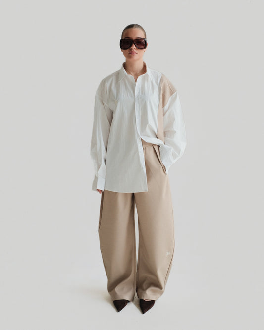 Beige Reconstructed Shirt