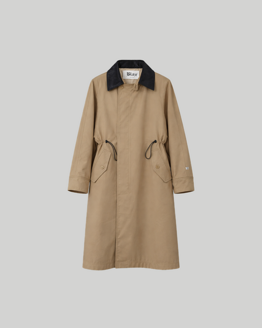 Beige Leather Trenchcoat (v)
