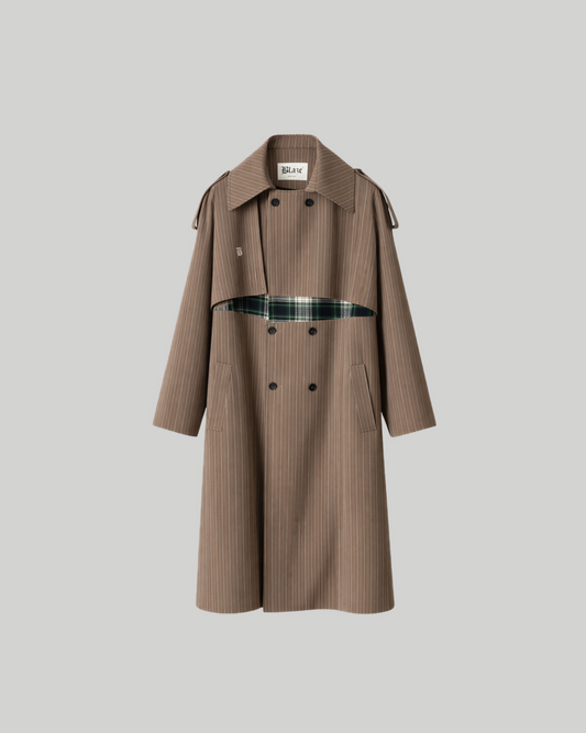 Green Check Trenchcoat