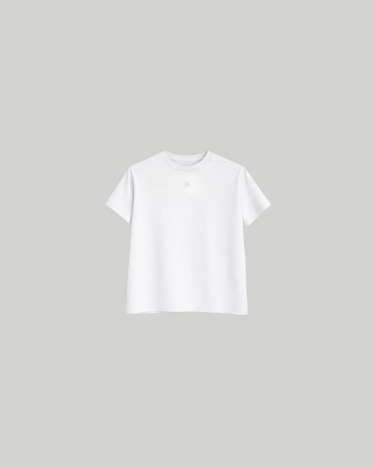 White Padded Tee
